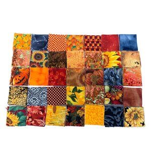 210 Precut 2" Cotton Quilt Squares Fall & Harvest Themed
